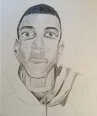 A self-portrait of Sarah Manyika's son